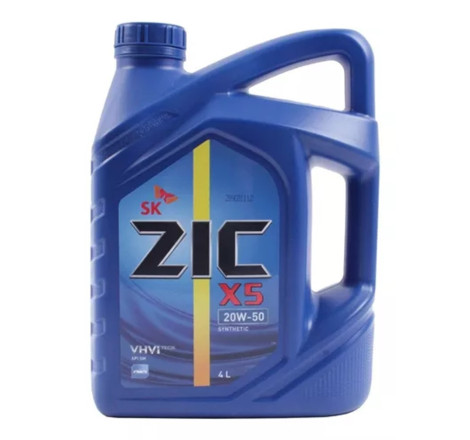 ACEITE ZIC 20W50 API SM SINYETICO 4 LT.