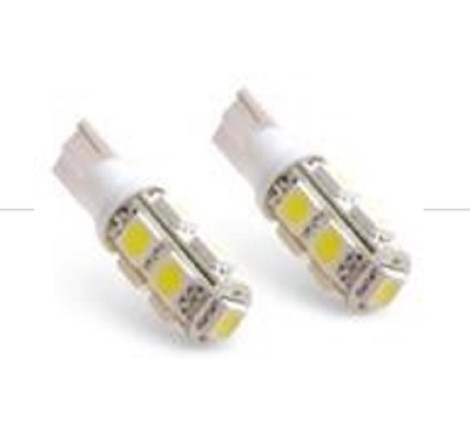 AMPOLLETA LED MODELO T10 12 VOLTS BLANCO 9 LED